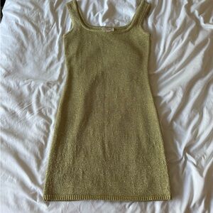 Line & Dot Gold Knit Dress